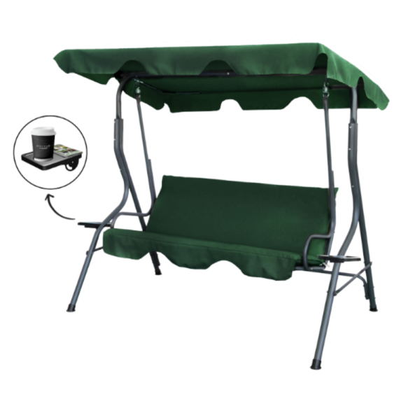 Градинска люлка с поставки за чаши - стабилност и комфорт