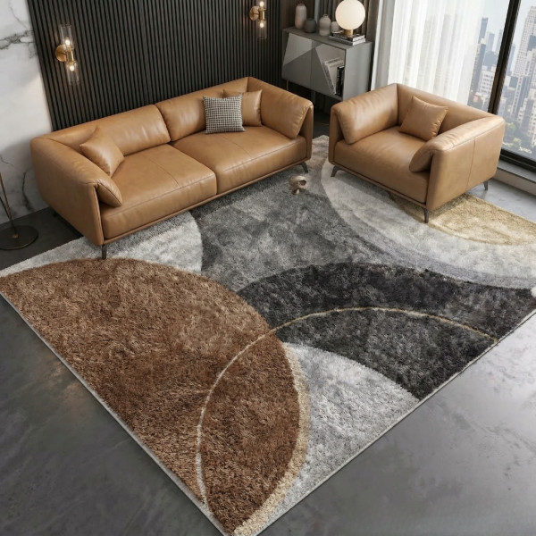 Модерен килим за хол 120х160см - Абстрактен дизайн и 3D ефект, Противоплъзгащ