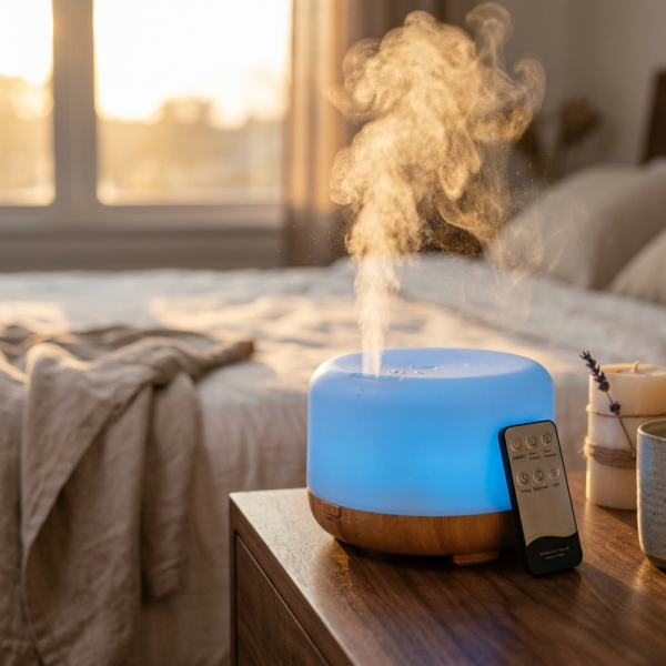 Арома дифузер - овлажнител за въздух с дистанционно управление