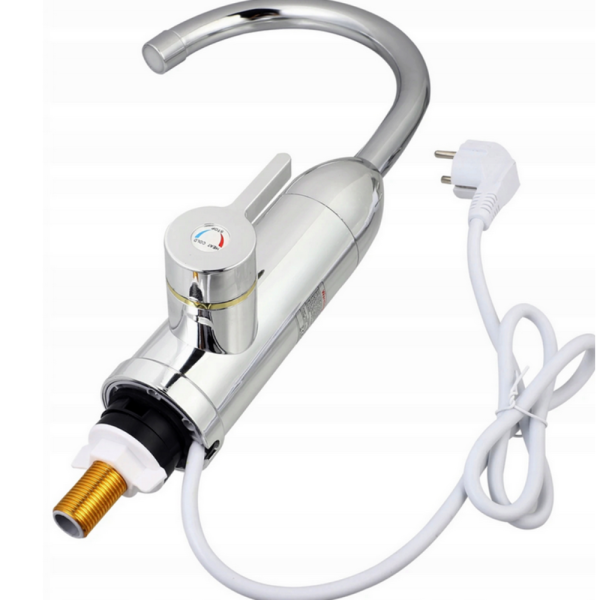 Електрически хромиран смесител с моментално загряване на водата и LCD екран - винаги топла вода 12