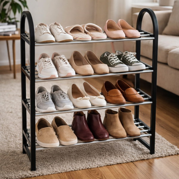 Етажерка за обувки на 4 нива до 12 чифта - стилна и здрава 4