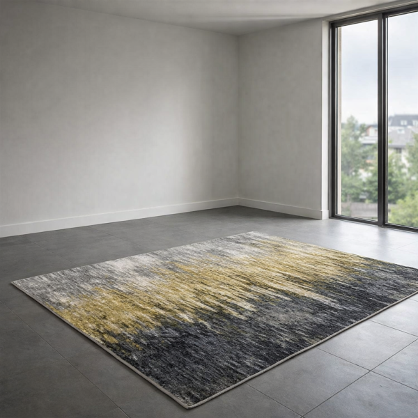 Модерен килим за хол 120х160см - Мраморен нюанс и 3D ефект, Противоплъзгащ 1