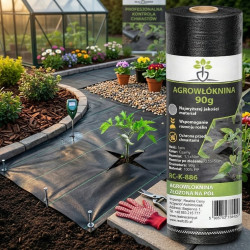Черен агротекстил против плевели, 90г/м², UV защита, 1.1м х 50м