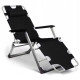 Сгъваем градински шезлонг с ватирана възглавница, регулируема облегалка и антикорозионна рамка, 178 см 10