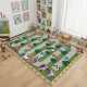 Детски килим за игра 120х160см - Тъмнозелен килим с автописта, противоплъзгащ и миещ се 6