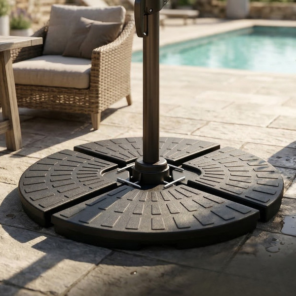 Основа за конзолен градински чадър, 4 броя тежести, устойчива на UV лъчи 1