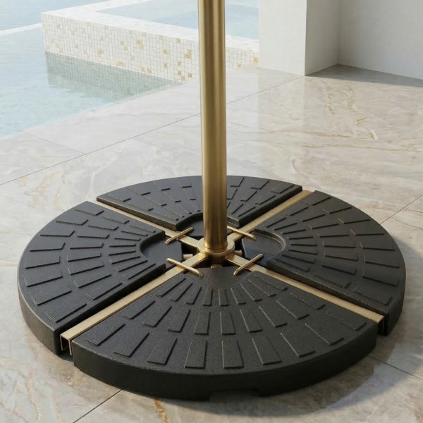 Основа за конзолен градински чадър, 4 броя тежести, устойчива на UV лъчи 2