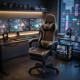 Геймърски стол с релакс механизъм, прибираща се поставка за крака и еко материал 3