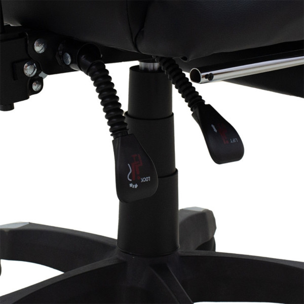 Геймърски стол с релакс механизъм, прибираща се поставка за крака и еко материал