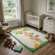 Детски килим за игра 120х160см - Бял килим с динозавър и дама-палма, противоплъзгащ и миещ се 4