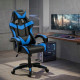 Геймърски стол с релакс механизъм, прибираща се поставка за крака и еко материал 8