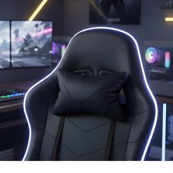 Геймърски стол премиум LED: Ергономичен комфорт със 7 цвята светлинни ефекти и релакс зона 2