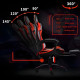 Геймърски стол премиум LED: Ергономичен комфорт със 7 цвята светлинни ефекти и релакс зона 9