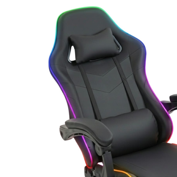 Геймърски стол премиум LED: Ергономичен комфорт със 7 цвята светлинни ефекти и релакс зона