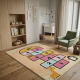 Детски килим за игра 120х160см - Пясъчен килим с жирав и розова дама, противоплъзгащ и миещ се 5