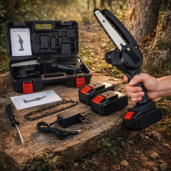 Акумулаторен мини трион 48V с 2 батерии и куфар 2