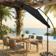 Голям градински чадър със странична стойка, Ø 350 см, UV защита, Водоустойчив + Покривало 2
