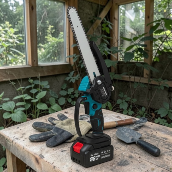 Акумулаторен верижен трион 8" / 6" (88VF) – комплект с 2 шини и 2 батерии