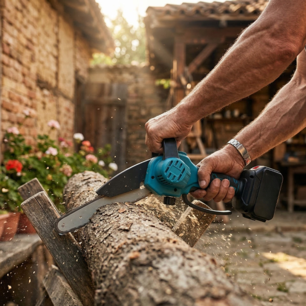 Акумулаторен верижен трион 8" / 6" (88VF) – комплект с 2 шини и 2 батерии 3