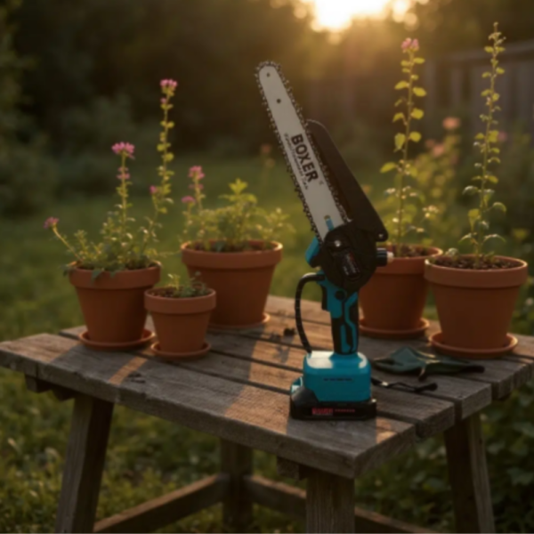 Акумулаторен верижен трион BOXER 2000W с 2 акумулаторни батерии