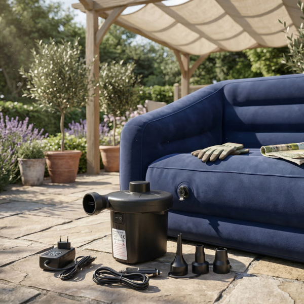 Електрическа помпа 2 в 1 - практична и удобна за надуване и изпускане на въздух