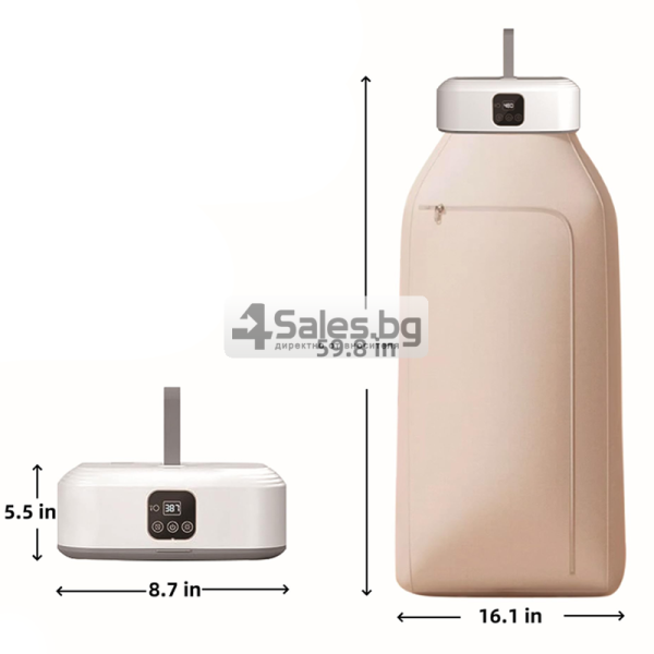 Преносима електрическа сушилня за дрехи – компактна, сгъваема, с таймер и 3D циркулация