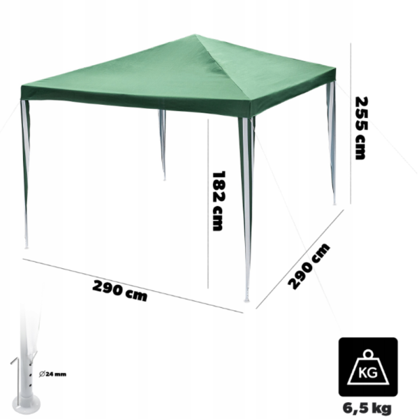 Сгъваема градинска шатра тип павилион 3 х 3 метра - водоустойчива и стабилна