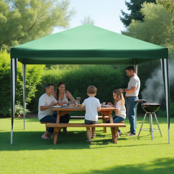 Сгъваема градинска шатра тип павилион 3 х 3 метра - водоустойчива и стабилна