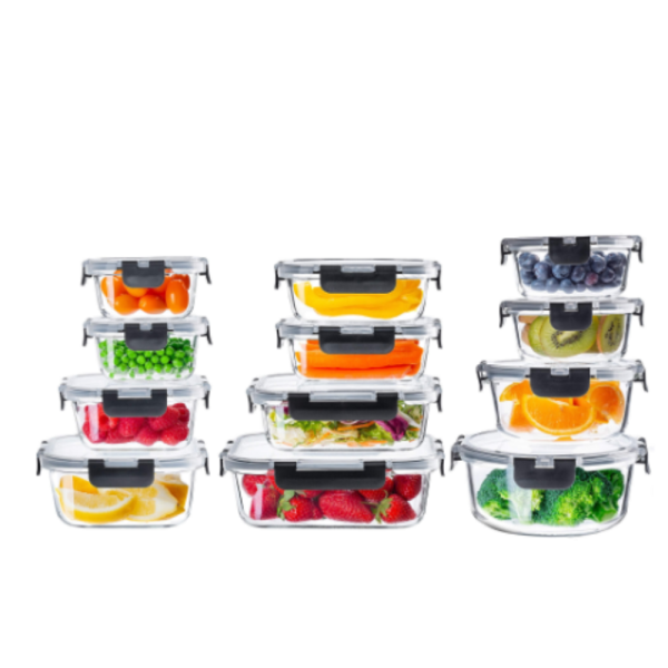 Комплект от 12 стъклени кутии за храна Termoli - дълготрайна свежест на храната