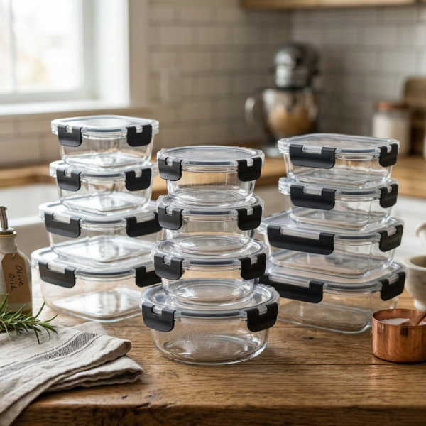 Комплект от 12 стъклени кутии за храна Termoli - дълготрайна свежест на храната 1