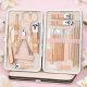 Комплект за маникюр от 23 части в златисто с елегантен калъф 4