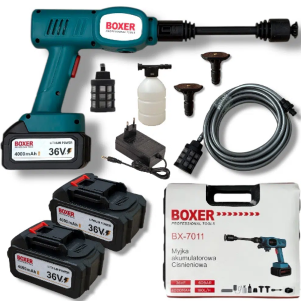 Акумулаторна водоструйка BOXER - 36V с 2 батерии и куфар - мощна и компактна