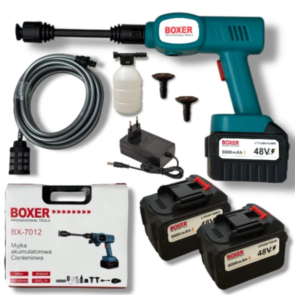 Акумулаторна водоструйка BOXER 48V с 2 батерии и куфар - мощна и компактна 1