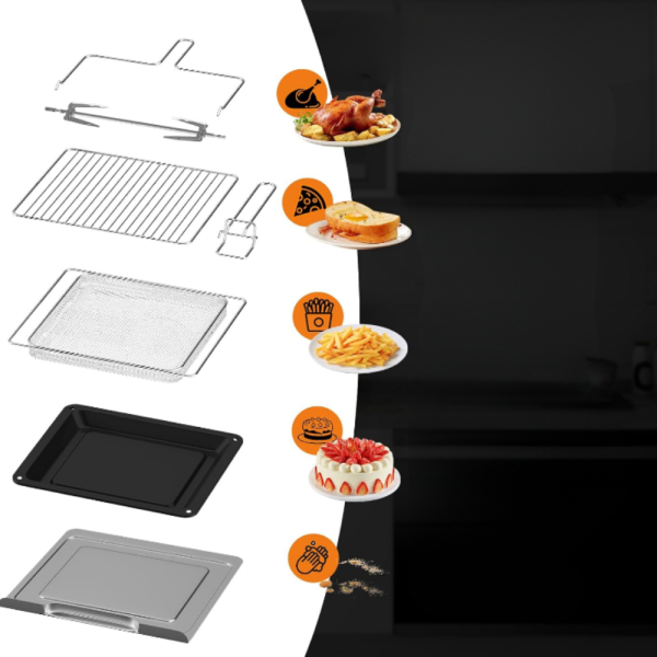 Комбиниран фритюрник с горещ въздух и фурна XXL 28 литра - здравословно готвене за цялото семейство