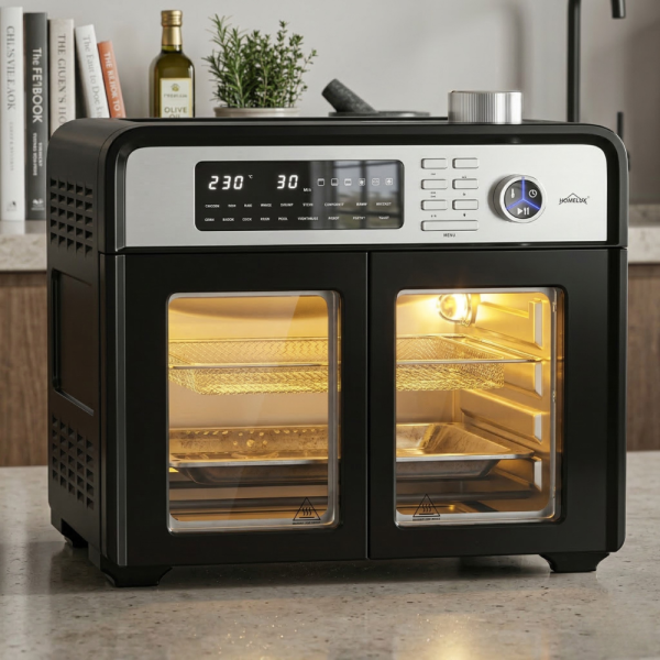 Комбиниран фритюрник с горещ въздух и фурна XXL 28 литра - здравословно готвене за цялото семейство