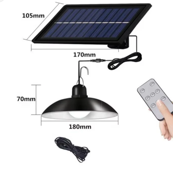 Двойни соларни LED висящи лампи с дистанционно управление - без разходи за електричество