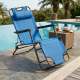 Сгъваем син шезлонг с възглавница - комфорт и релакс 6