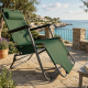 Сгъваем зелен шезлонг с възглавница - комфорт и релакс 7
