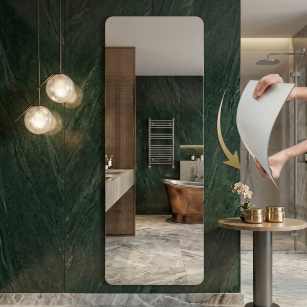 Стенно огледало Renovaxe HD - висококачествено японско акрилно стъкло за издръжливост и устойчивост