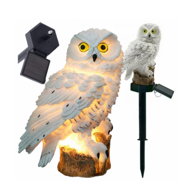 Градинска Led соларна лампа бухал - красива декорация за вашият двор