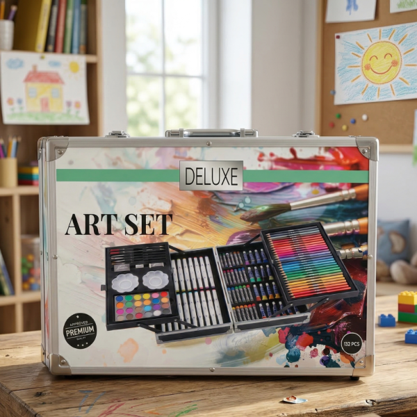 Арт куфар за деца – 132 части цветно вдъхновение