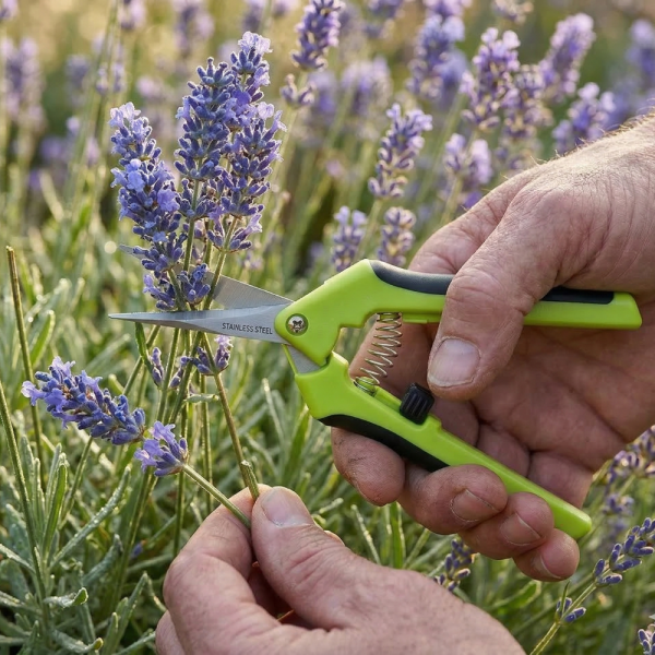 Градинска ножица с пружинен механизъм и ергономични дръжки - лека и удобна