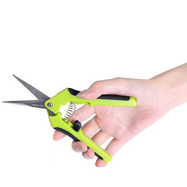 Градинска ножица с пружинен механизъм и ергономични дръжки - лека и удобна