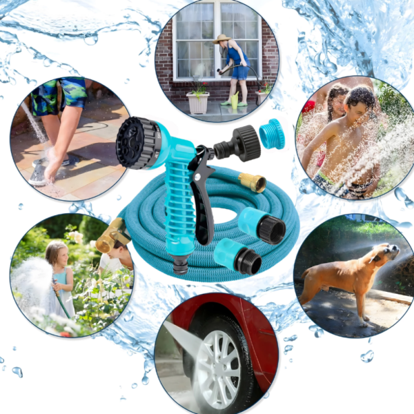 Гъвкав градински маркуч с медни накрайници - без заплитане и прегъване