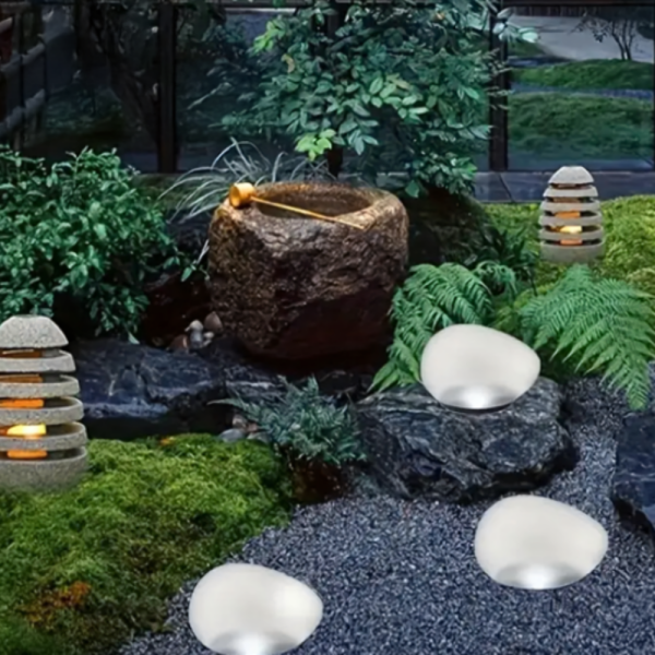 Led соларна лампа Stone - красив дизайн и естествен вид