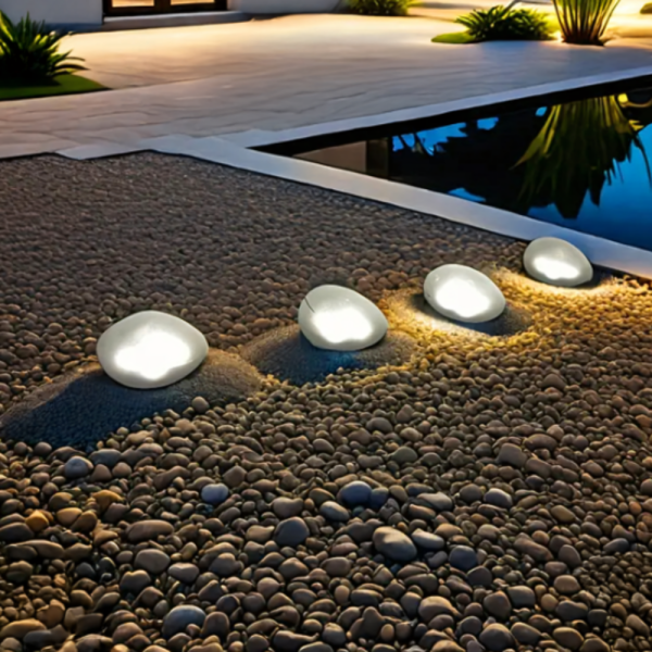 Led соларна лампа Stone - красив дизайн и естествен вид