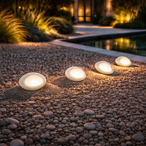 Led соларна лампа Stone - красив дизайн и естествен вид