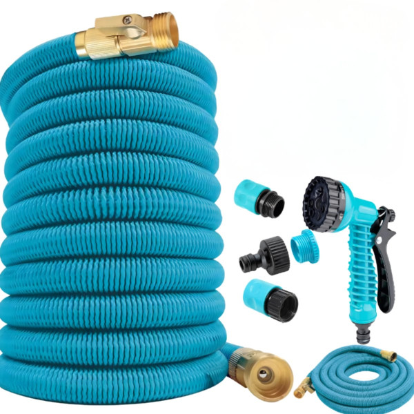 Гъвкав градински маркуч с медни накрайници - без заплитане и прегъване