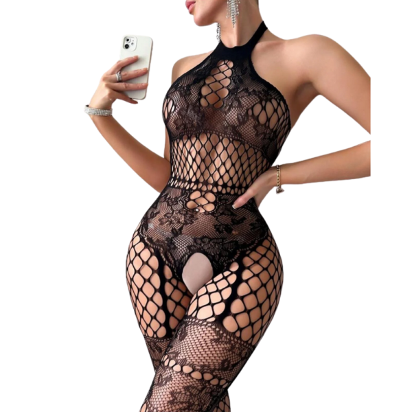 Еротично дамско бельо с флорална дантела 3