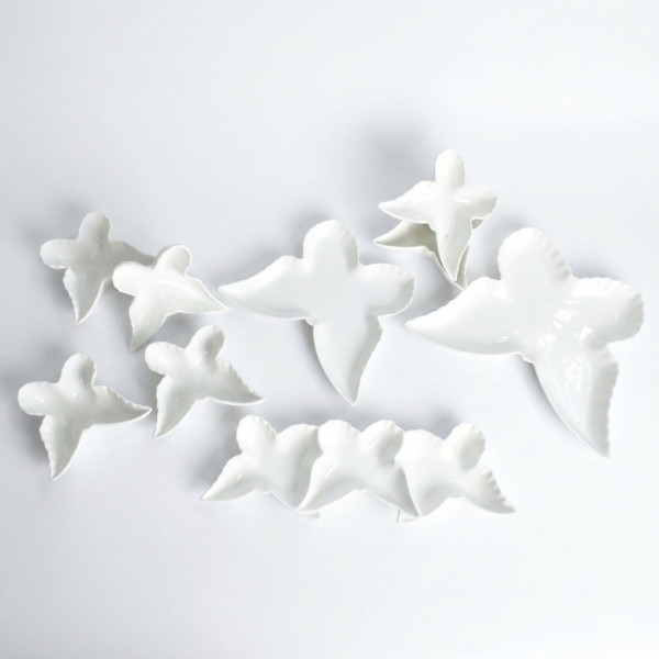 Елегантен комплект за сервиране от висококачествен порцелан, дизайн "Пеперуда" - 9 части 4